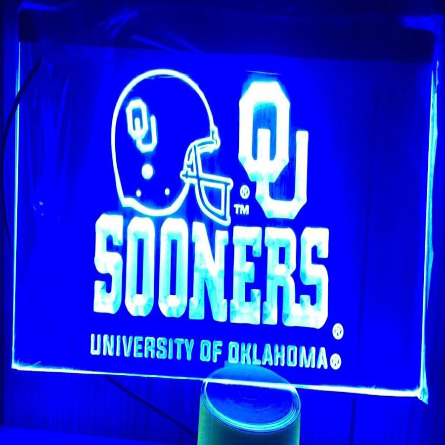 Oklahoma Sooners Rugby Team LED Neon Sign home decor craft display gift fans