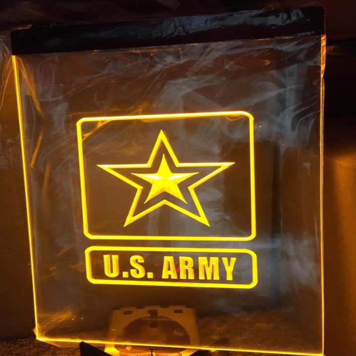 US Army LED Neon Sign home decor craft display glowing