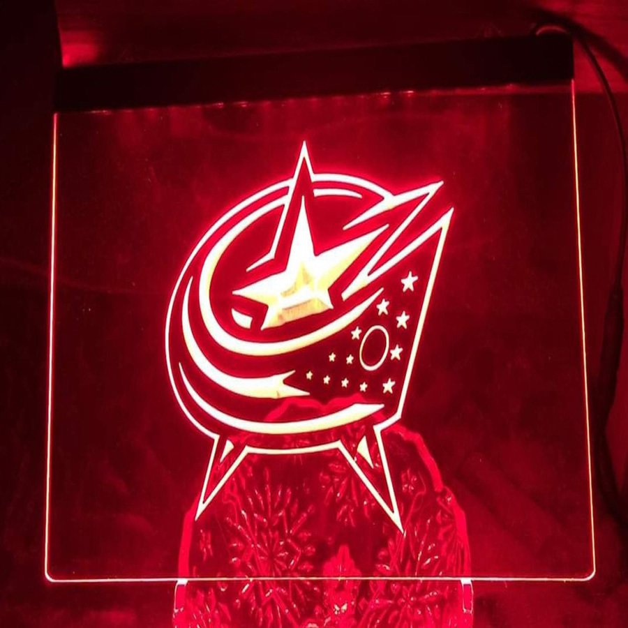 Blue Jackets Hockey Team LED Neon Sign home decor display glowing gift man cave
