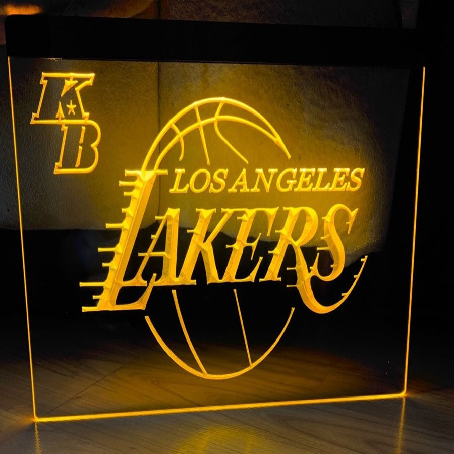 Lakers KB Illuminated Led Neon Sign Hang Signs Wall Decor, Lights Craft D&Atilde;&copy;cor
