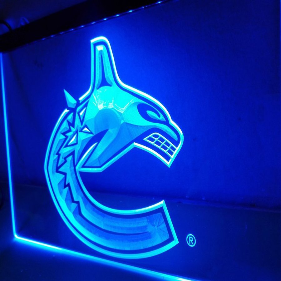 Vancouver Canucks Ice Hockey LED Neon Sign home decor craft fans gift