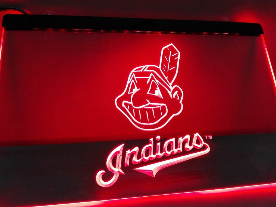 Cleveland Indians LED Neon Light Sign Home Decor Craft Glowing Display