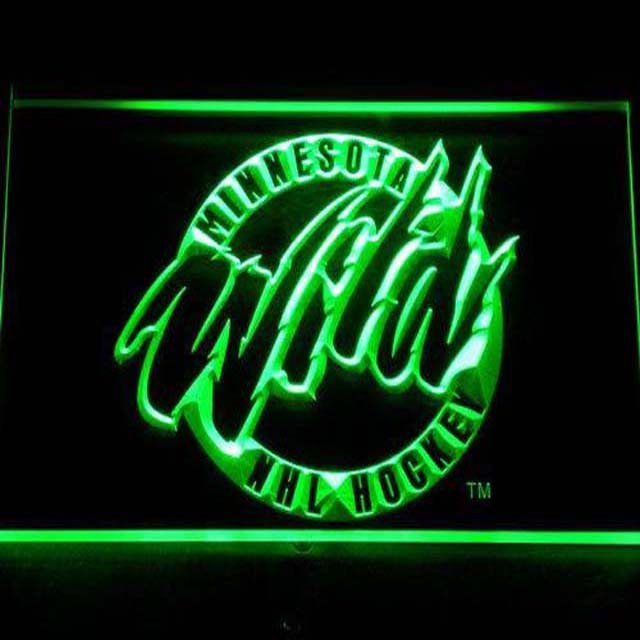 Minnesota Wild Ice Hockey Neon Sign home decor display man cave