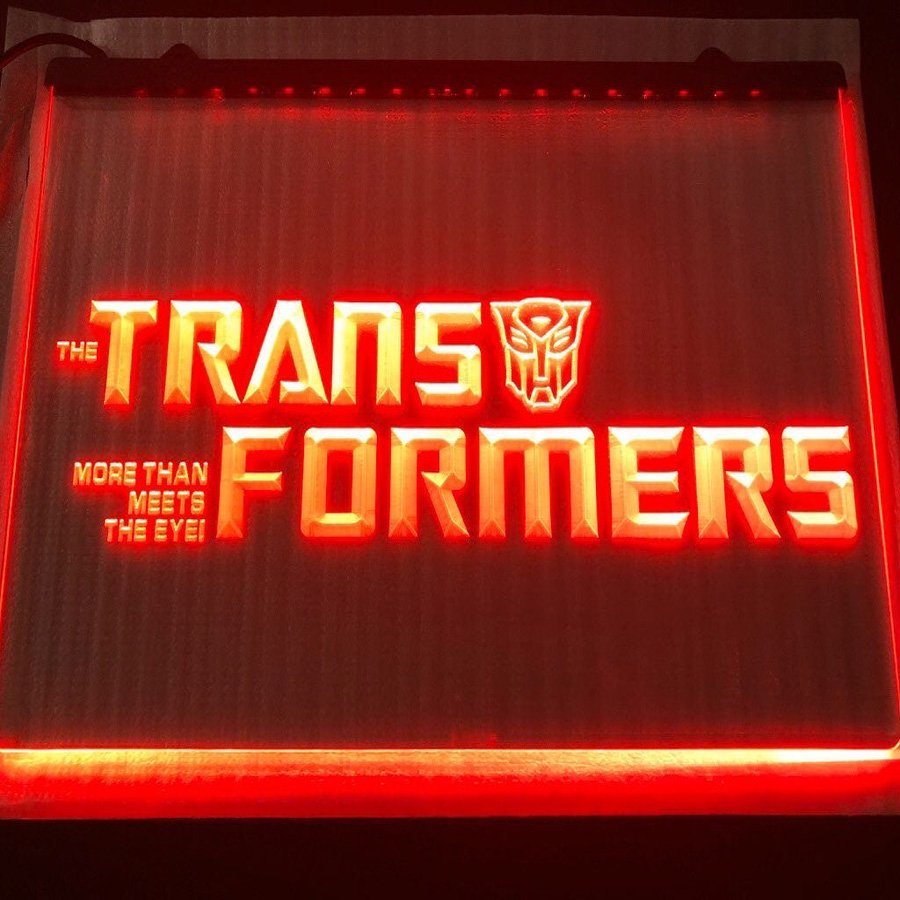 Trans Formers Led Neon Sign home decor craft display glowing