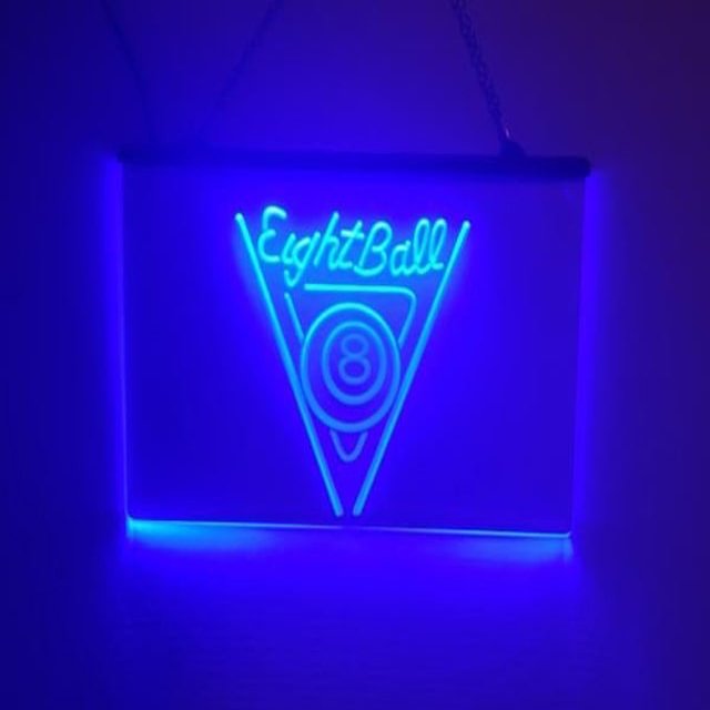 8 Ball Rack Game LED Neon Sign Light hang sign wall decor craft