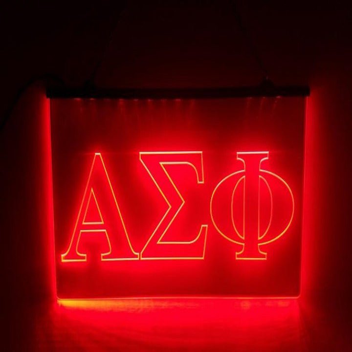 Alpha Sigma Phi Greek LED Sign hang sign wall decor craft