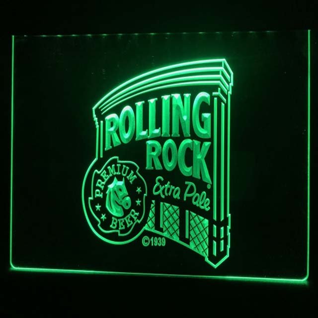 Rolling Rock LED Neon Sign Light Beer Bar Pub Club Luminous Display Glowing