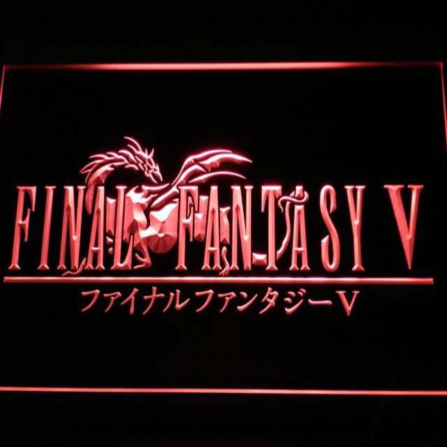 Final Fantasy V LED Neon Sign hang sign wall home decor crafts
