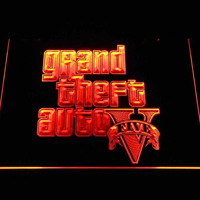 Grand Theft Auto Five LED Neon Sign LED Neon Sign home decor crafts