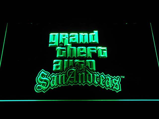 Grand Theft Auto San Andreas LED Neon Sign LED Neon Sign home decor crafts