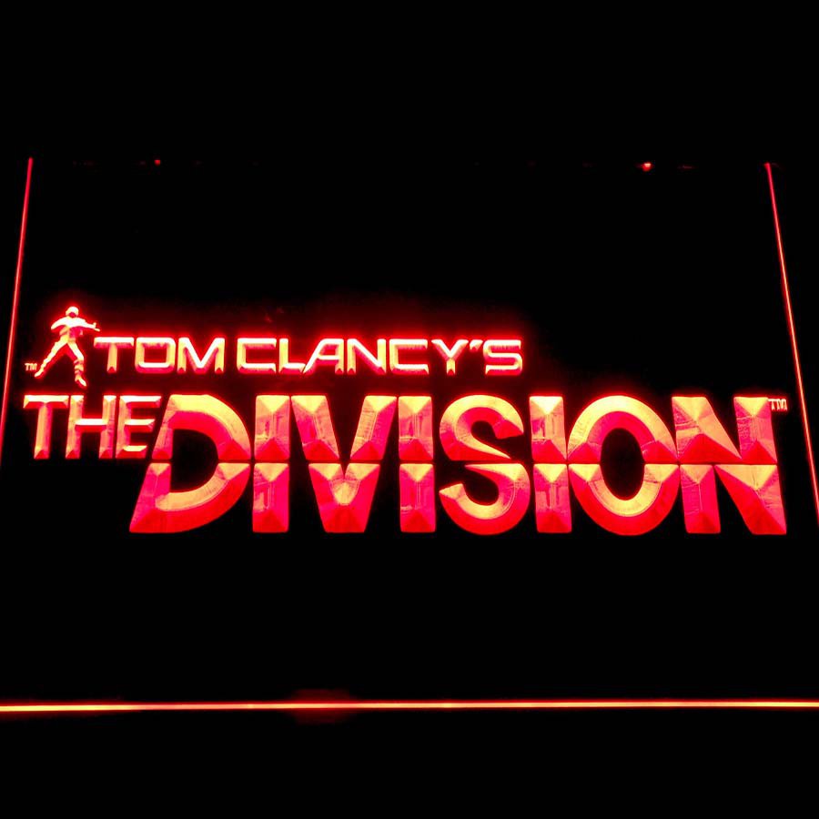 Tom Clancy's The Division Game Room LED Neon Sign Hang Wall Decor, Art Lights