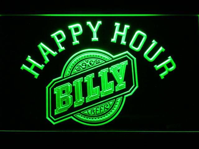 Billy Beer Happy Hour LED Neon Sign hang sign wall decor craft display glowing