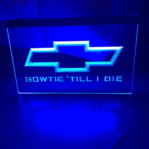 Chevrolet Bow Tie Led Neon Light Sign Chevy Game Room Man Cave