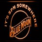 Blue Moon It's 5pm Somewhere LED Neon Sign Home Decor Crafts
