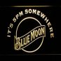 Blue Moon It's 5pm Somewhere LED Neon Sign Home Decor Crafts