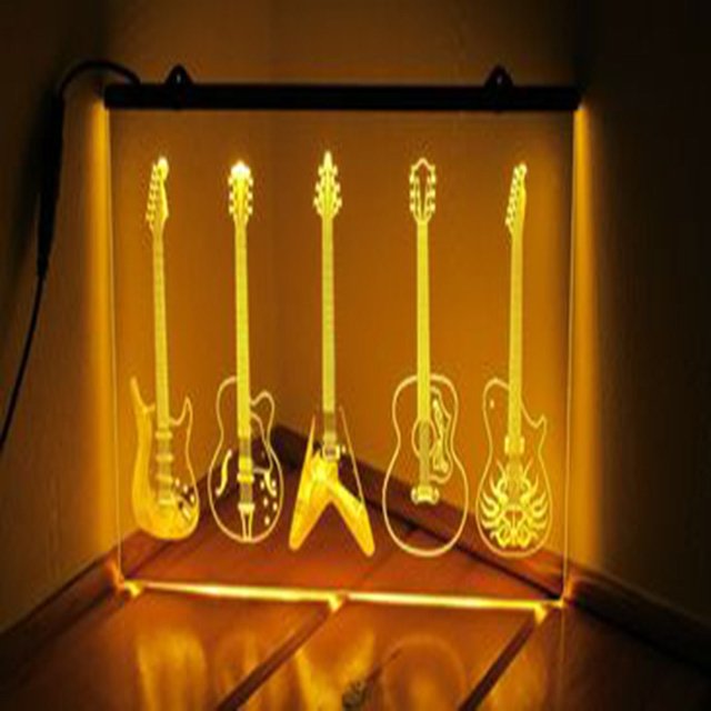 Guitar Band Illuminated Led Neon Sign Decor Hang Wall, Room, Lights D&Atilde;&copy;cor Art
