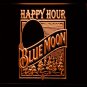 lue Moon Old Logo Happy Hour LED Neon Sign