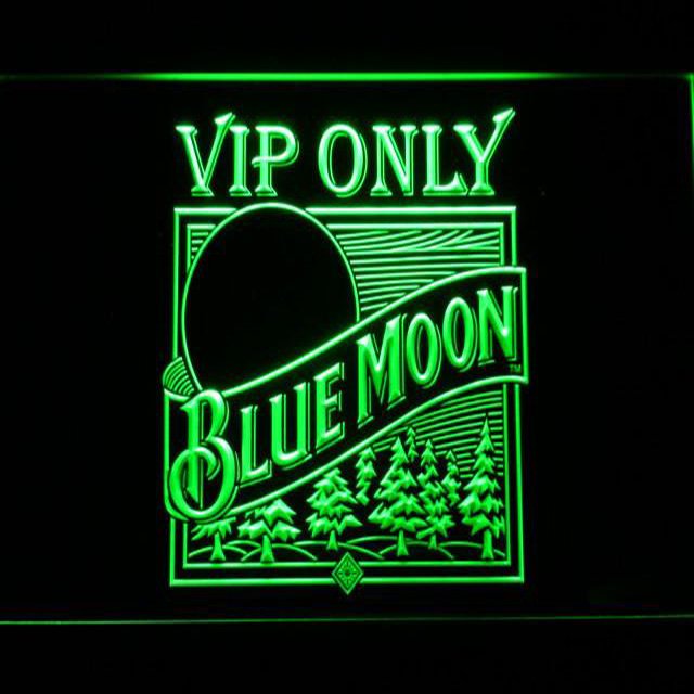 Blue Moon Old VIP Only LED Neon Light Sign
