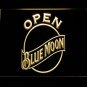 Blue Moon Open LED Neon Sign Home Decor Crafts Display Glowing