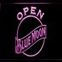 Blue Moon Open LED Neon Sign Home Decor Crafts Display Glowing