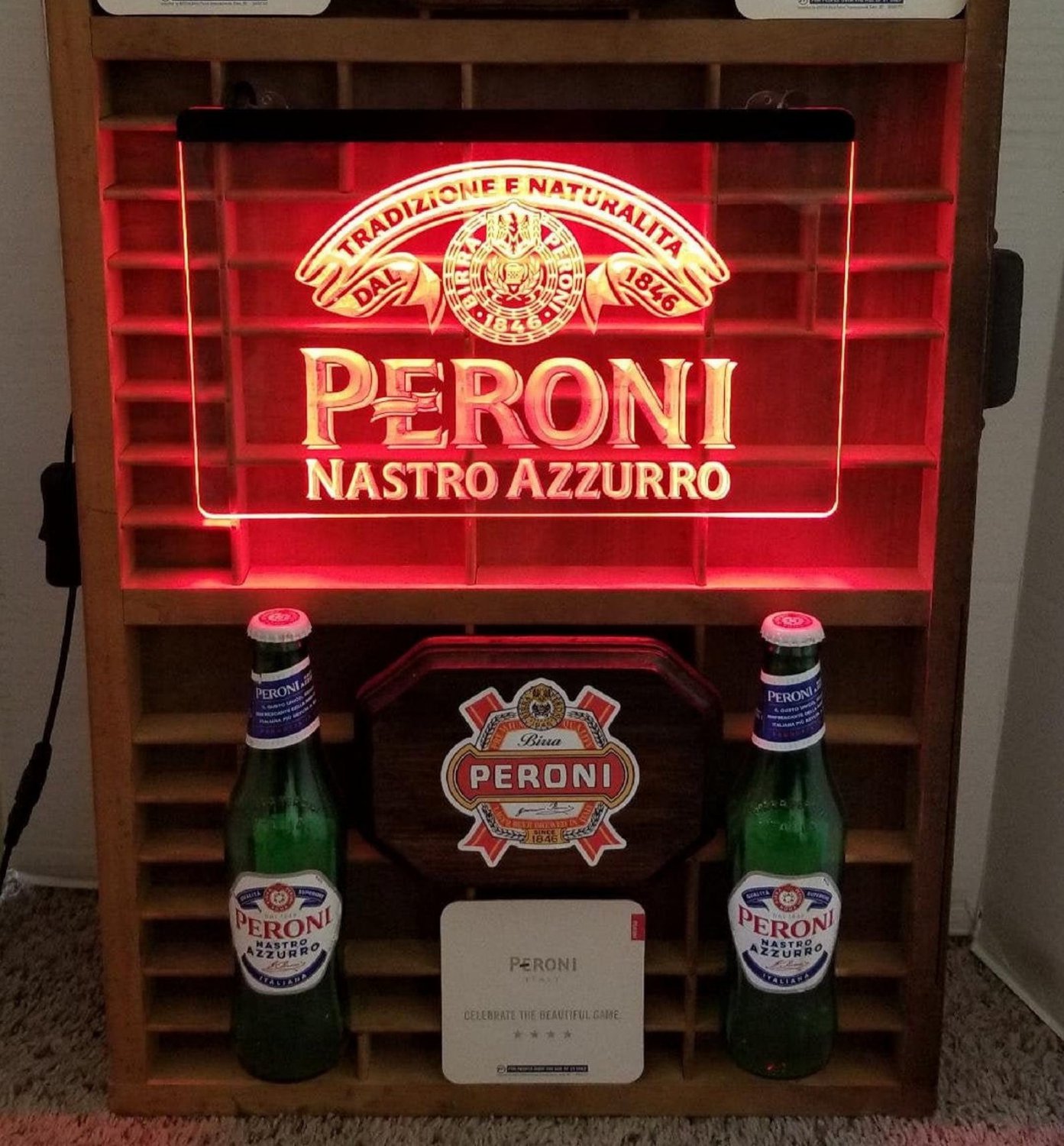 Peroni Beer Bar LED Neon Sign Hang Sign Wall Restaurant, Pub, Club Decor