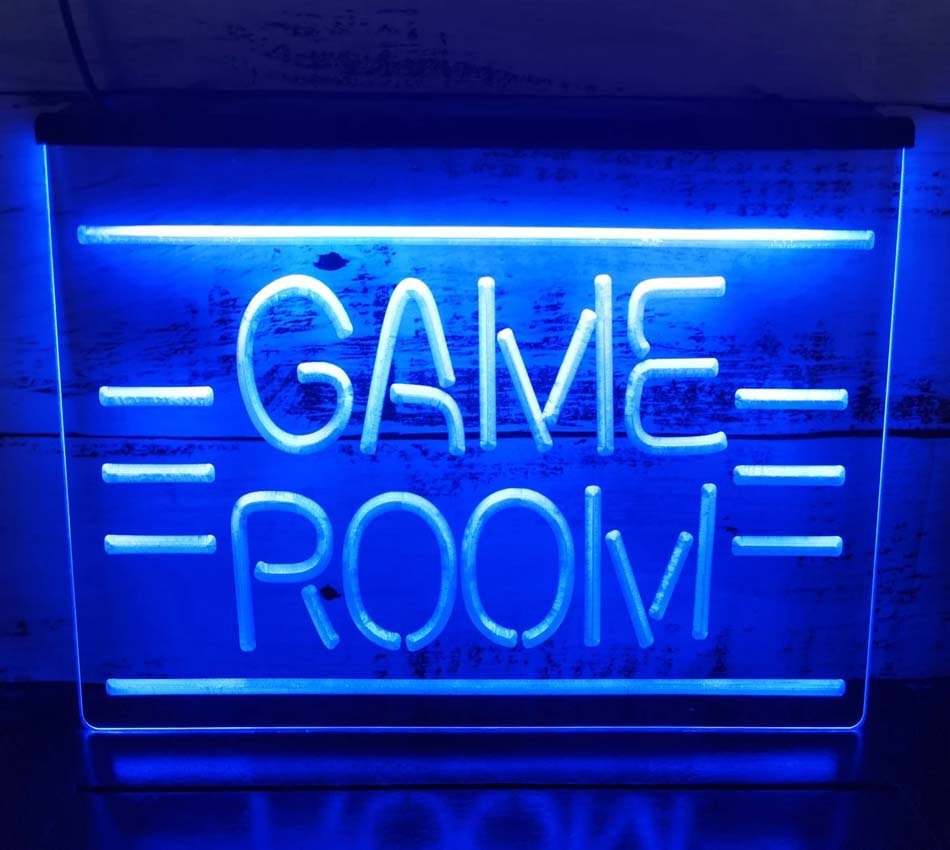 Game Room LED Neon Light Sign Hang Signs Wall Home Decor Craft