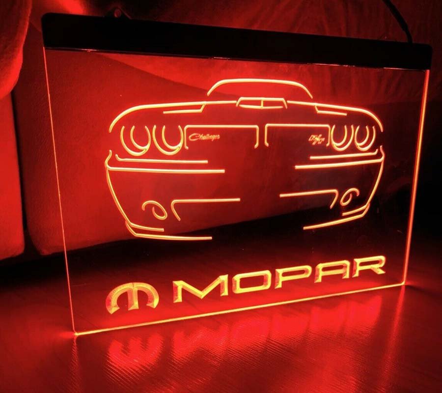 Mopar LED Neon Light Sign Home Decor Display Glowing