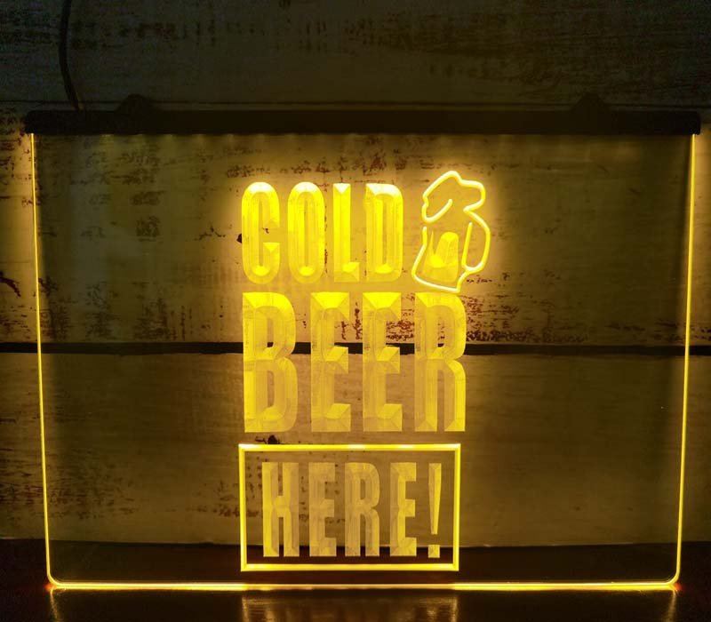 Cold Beer Here Led Neon Light Sign Open Bar Club Pub Decor Gift