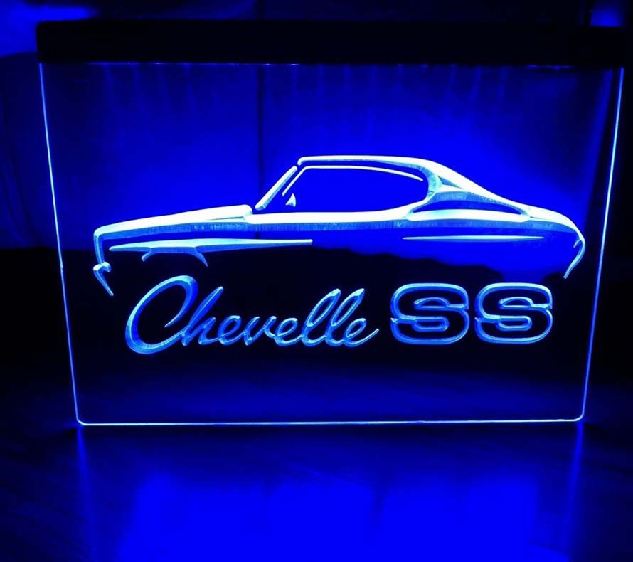 Chevrolet Chevelle SS LED Neon Light Sign Home Decor Garage Craft Display Glowing