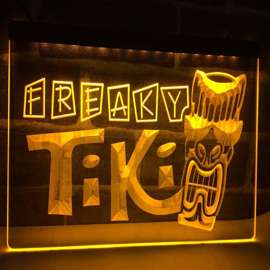 Freaky Tiki Bar Mask Beer Led Neon Sign Home Decor Craft Glowing