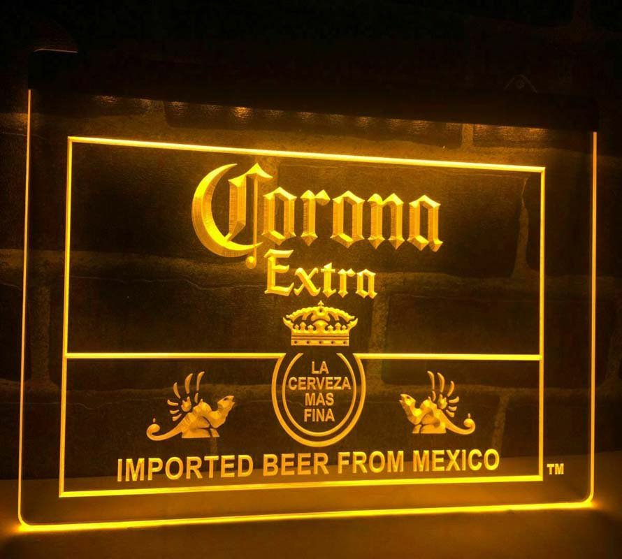 Corona Extra Beer LED Neon Sign Home Decor Crafts Bar Pub Club Display Glowing