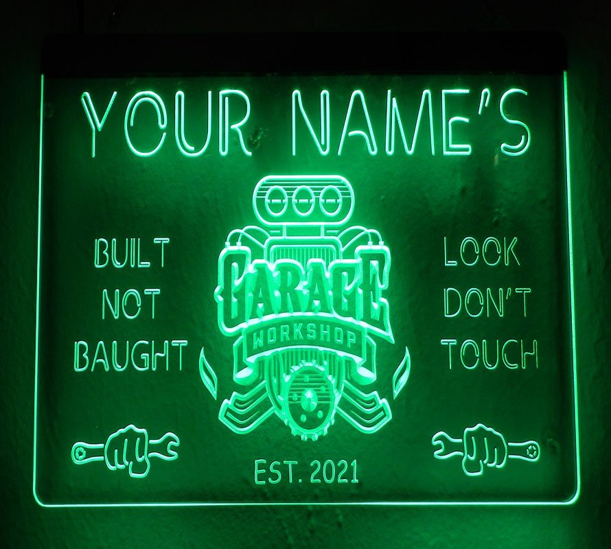 Custom Personalized Name Garage Workshop Led Neon Sign