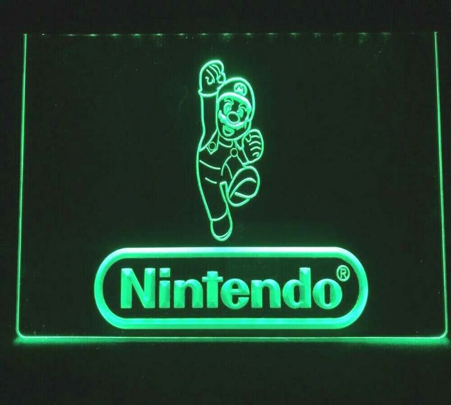 Nintendo Switch Game Illuminated LED Neon Sign Hang Wall Decor, Room