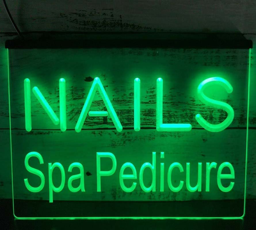 Nails Spa Pedicure Beauty Salon Neon Sign Hang Signs Wall Luminous Craft Art