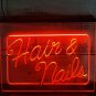Hair & Nails Led Neon Sign Hang Signs Wall Beauty Salon Light Handicraft Art