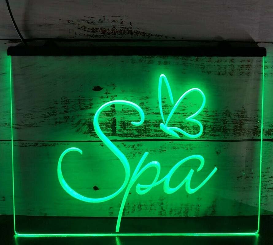 Spa Beauty Salon LED Neon Sign Hang Signs Wall Home Massage Therapy Art D&Atilde;&copy;cor