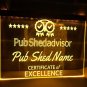 Pub Shed Advisor Personalized Led Neon Sign Illuminated Bar Award Certificate
