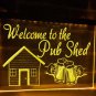 Welcome to the Pub Shed Illuminated Led Neon Sign Home Garden Décor, Bar Light