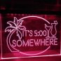 It's 5 O'clock Somewhere LED Neon Illuminated Sign Home Bar Decoration Signs