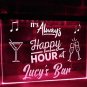 Happy Hour Bar Sign Led Neon Customized Illuminated Bar Signs Bar Decor Lights