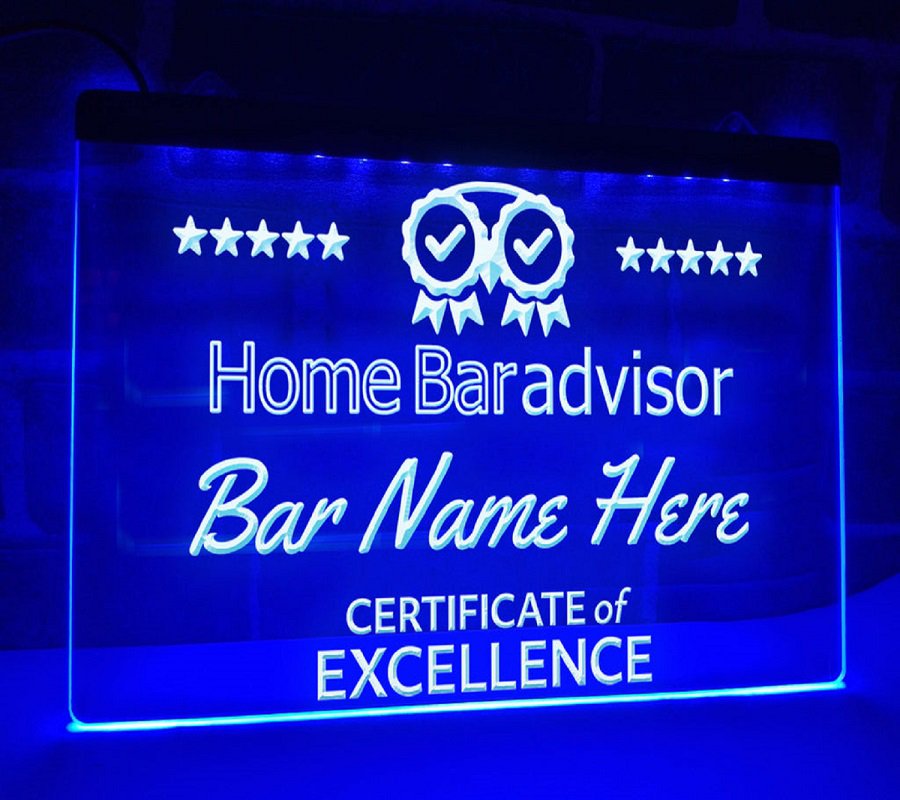 Home Bar Advisor Personalized Illuminated Led Neon Sign Hang Wall  Art