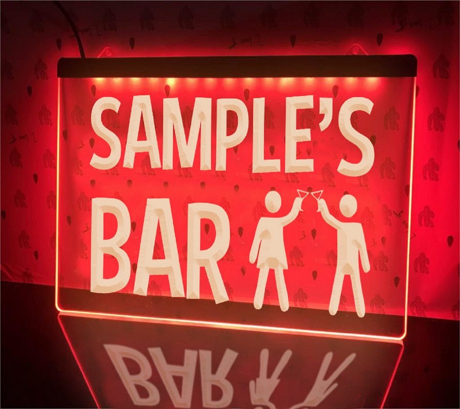 Cheers Bar Personalized Illuminated Led Neon Sign, Home Decor Lights Art