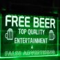 Free Beer Illuminated Led Neon Sign, Decor Lights Craft Art