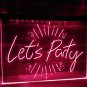 Let's Party Illuminated Led Neon Sign, Home Decor Lights Craft Art