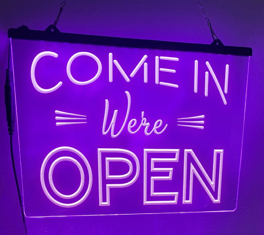 Come in We're Open Illuminated Led Neon Sign Decor Bar, Club, Craft Art