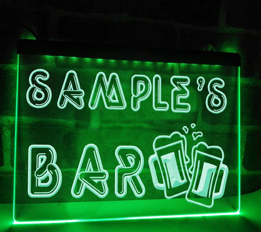 Your Bar Personalized Illuminated Led Neon Sign, Home Decor Pub Club Lights