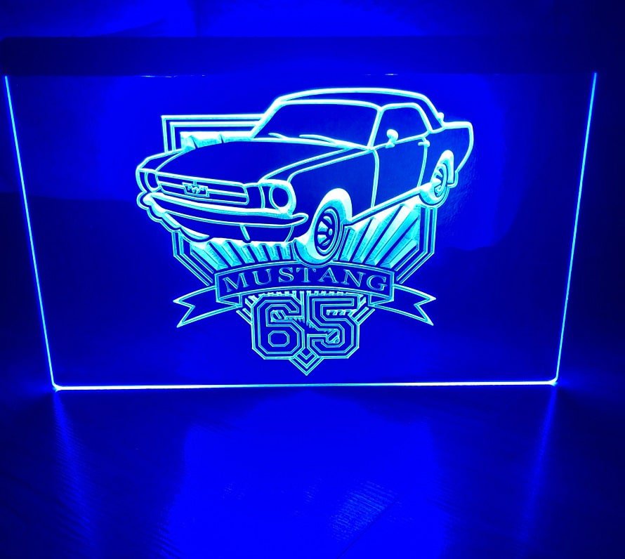 Mustang 65 Led Neon Sign Home Decor, Room, Lights D&Atilde;&copy;cor Art