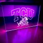 TCU Football Logo Led Neon Sign Home Decor, Room, Lights Décor Craft Art