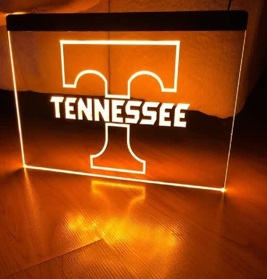 Tennessee Football Led Neon Sign Home Decor, Room, Lights Glowing Art