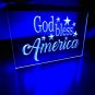 God Bless America Led Neon Sign Home Decor, Room, Lights Glowing Art